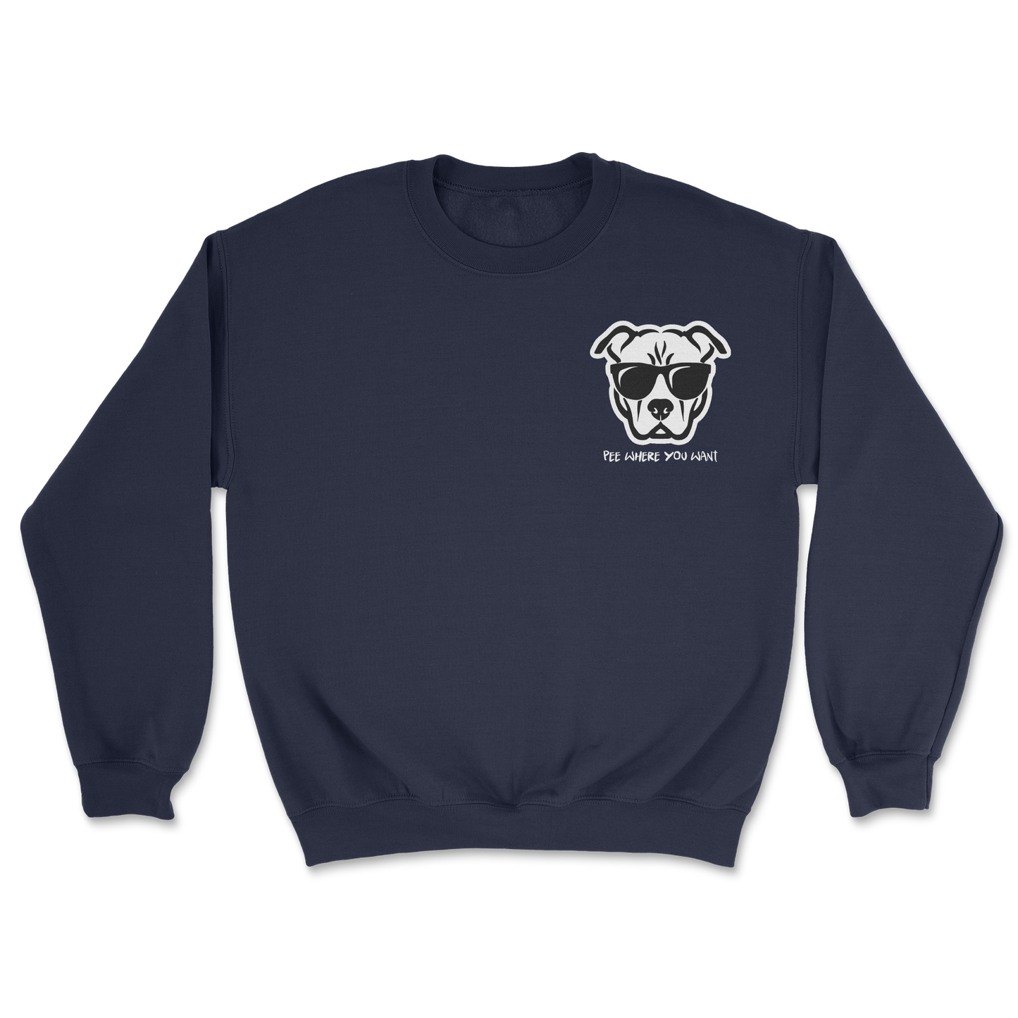 The Nice Shirt Crew Neck Pee Where You Want  in Navy