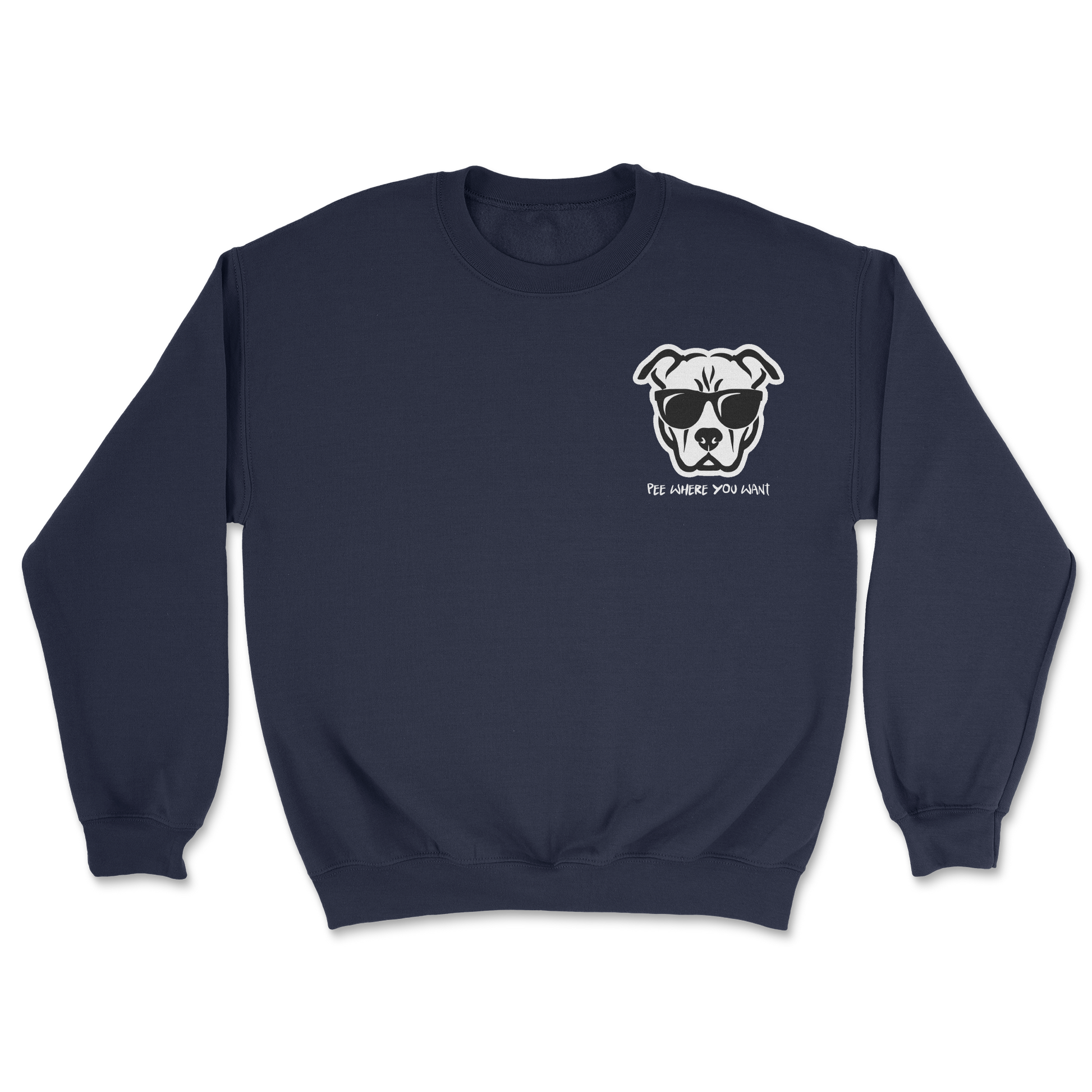 The Nice Shirt Crew Neck Pee Where You Want  in Navy