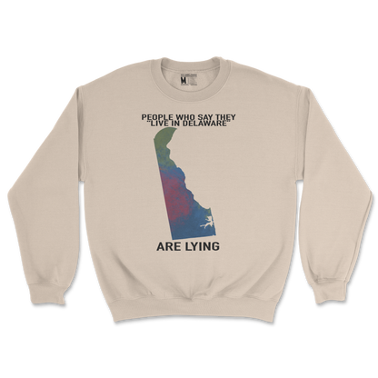 Gildan SoftStyle Crew Neck Delaware Doesnt Exist in Sand