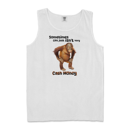 Comfort Colors Tank Top Cash Money Monkey  in White