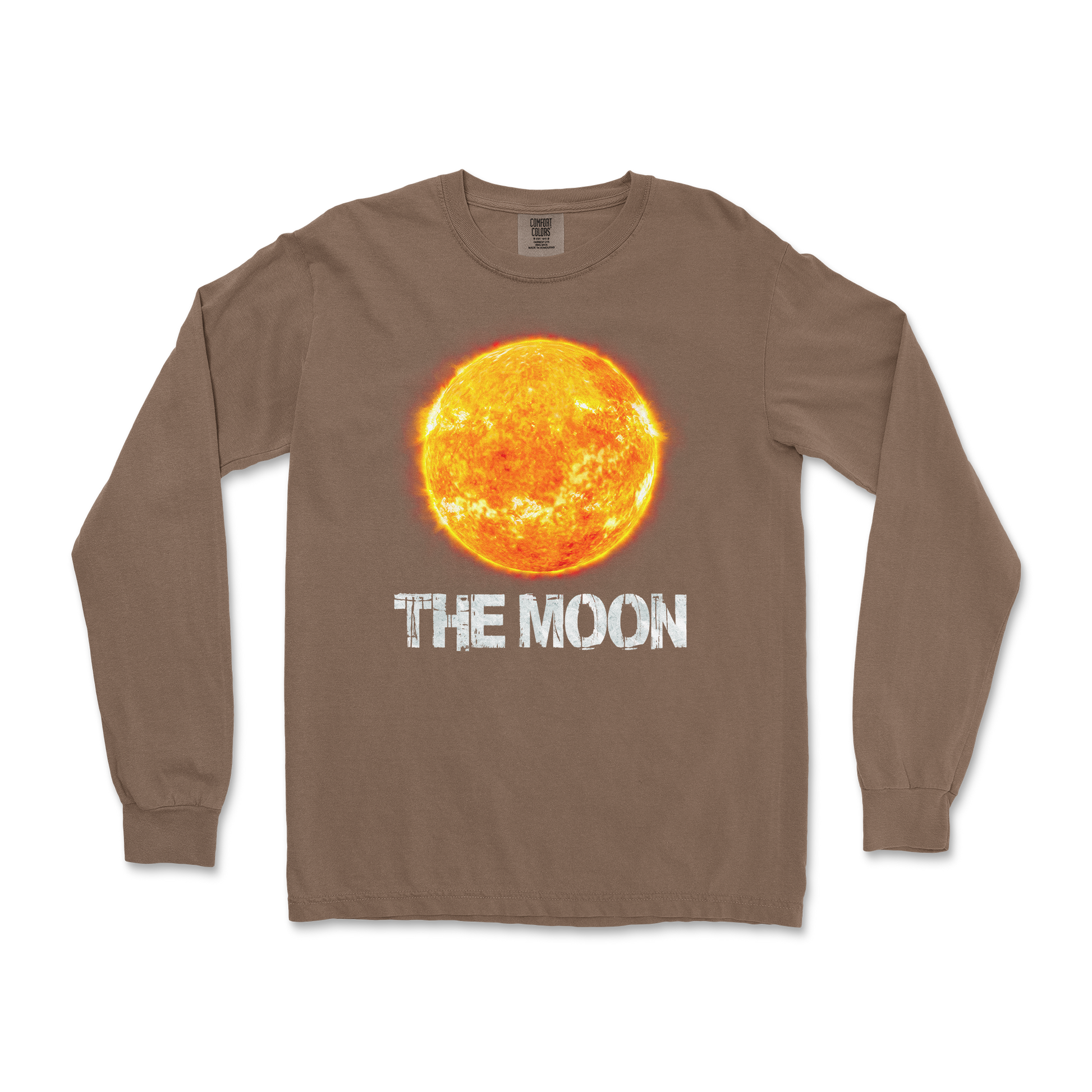 Comfort Colors Long Sleeve the moon in Espresso