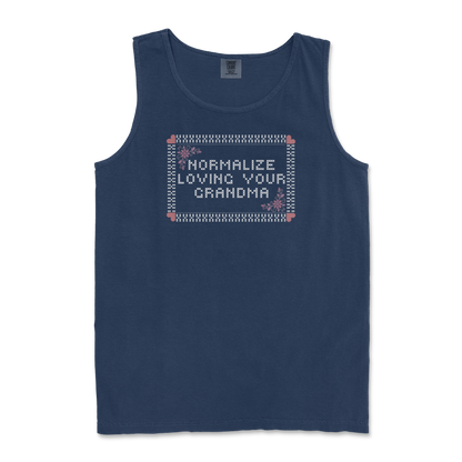 Comfort Colors Tank Top Cross Stitch in True Navy