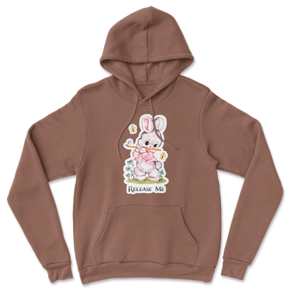 Heavy Blend Hoodie Cute Bunny in Cocoa