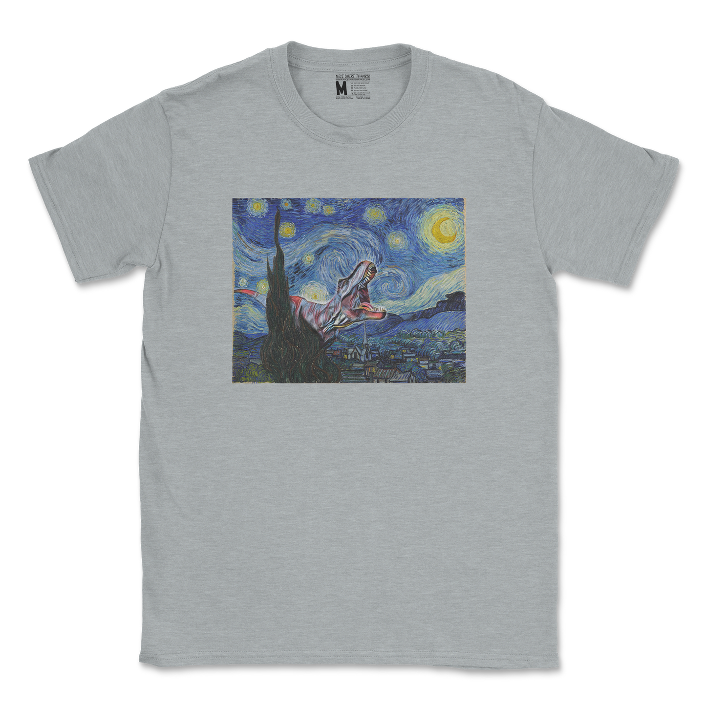 Gildan SoftStyle T-Shirt Van Gogh but Cooler in Sports Grey