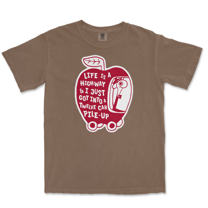 Comfort Colors T-Shirt Life Is A Highway  in Espresso