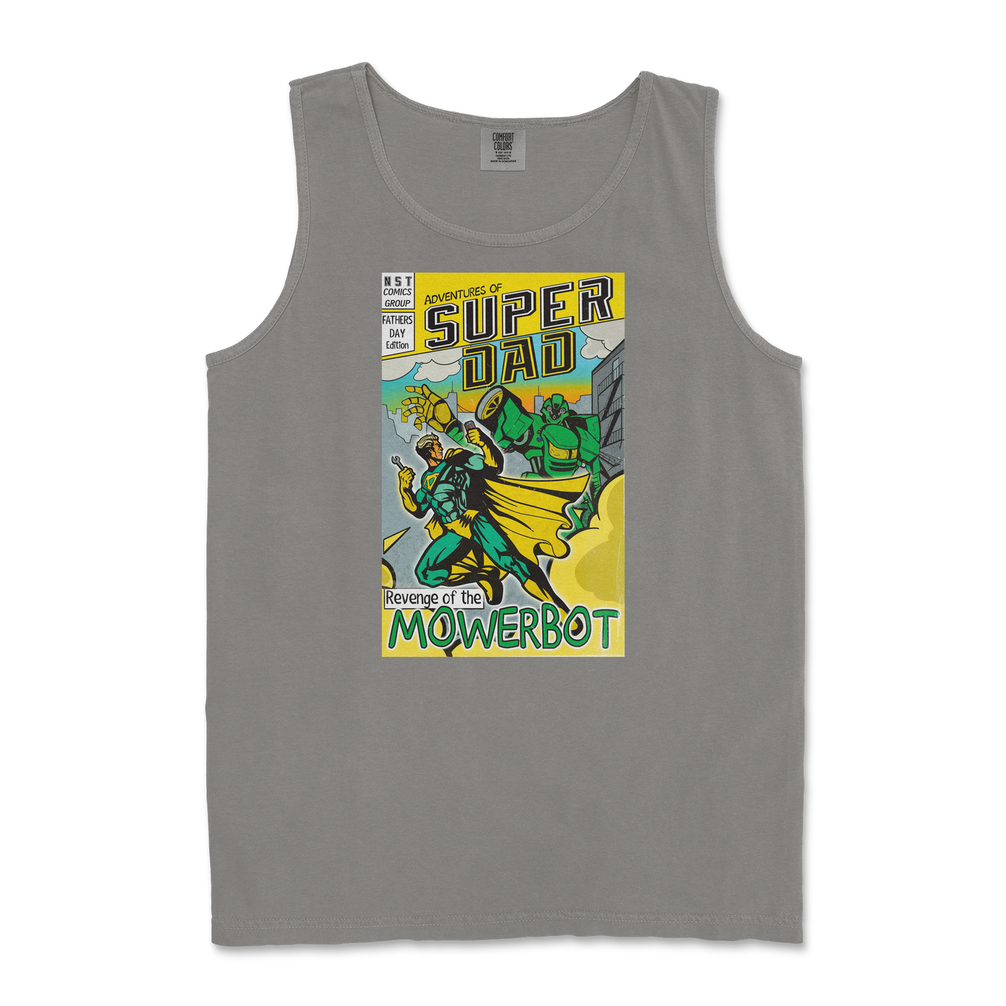 Comfort Colors Tank Top Super Dad in Grey