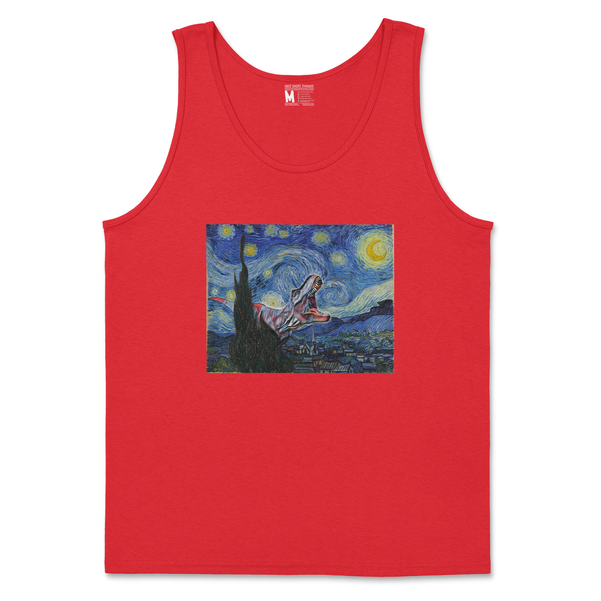 Gildan SoftStyle Tank Top Van Gogh but Cooler in Red