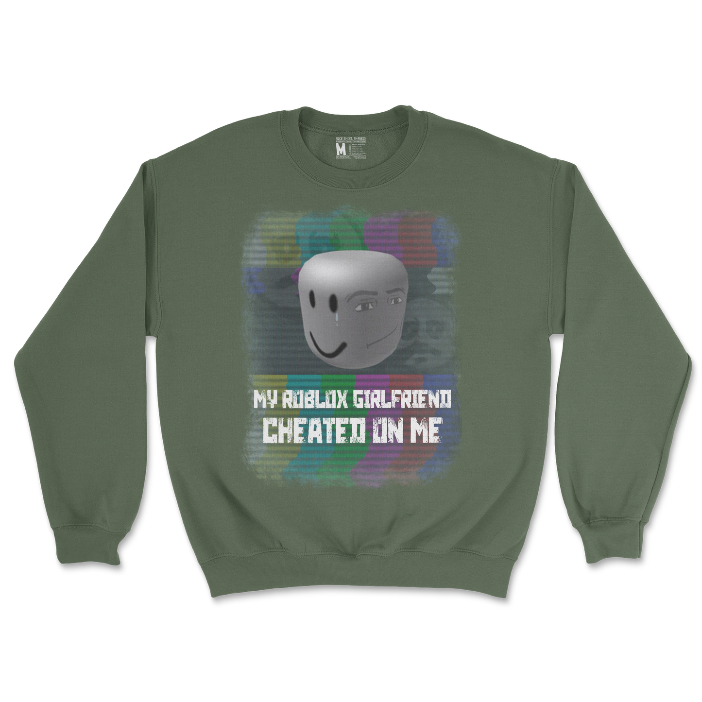 Gildan SoftStyle Crew Neck Roblox GF in Military Green