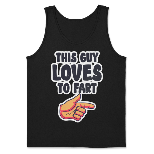 The Nice Shirt Tank Top Who Farted  in Black