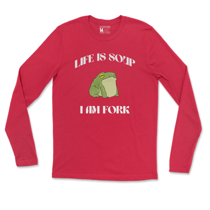 Gildan SoftStyle Long Sleeve Life is Soup in Red