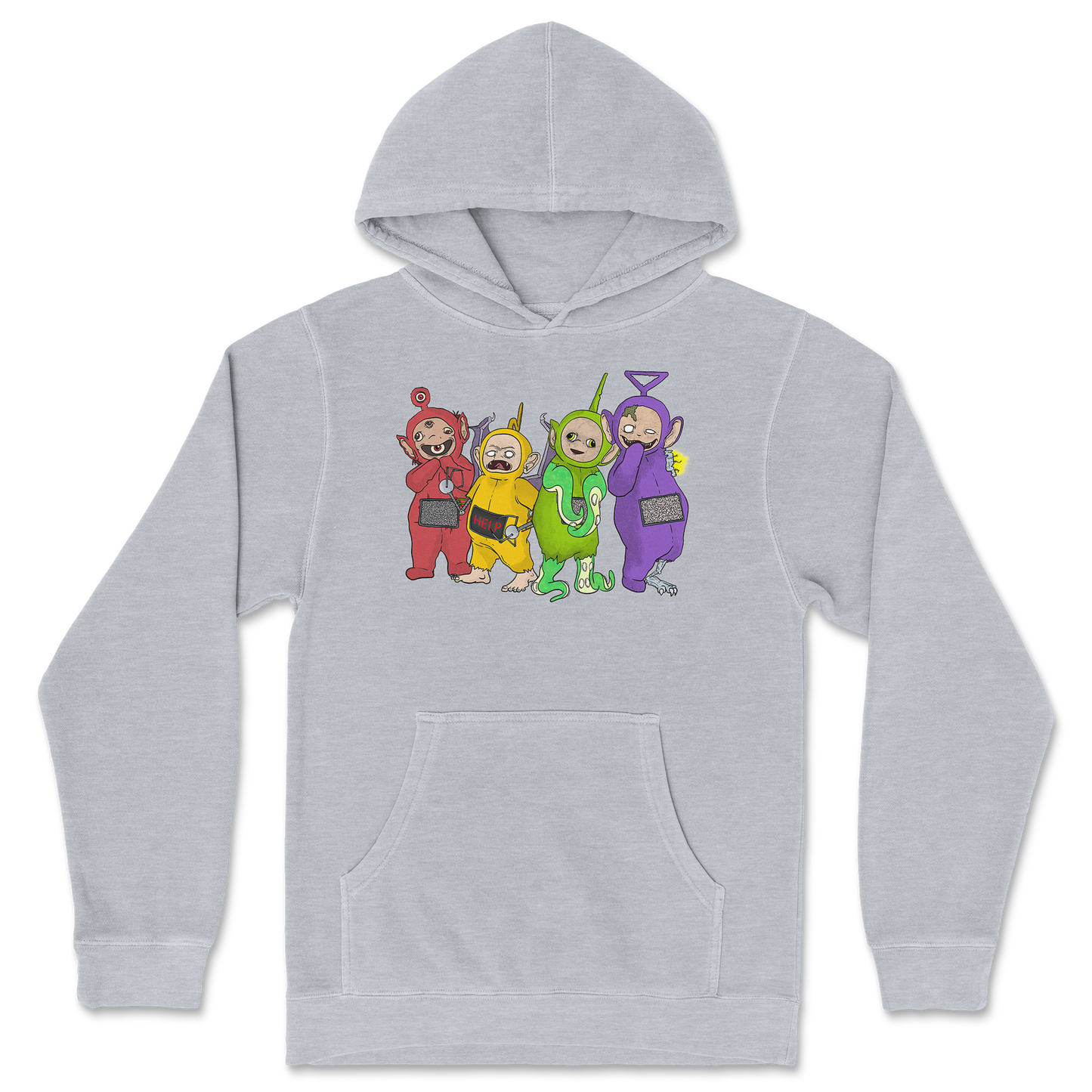 Independent Clothing Co. Hoodie Telatubbies in GreyHeather