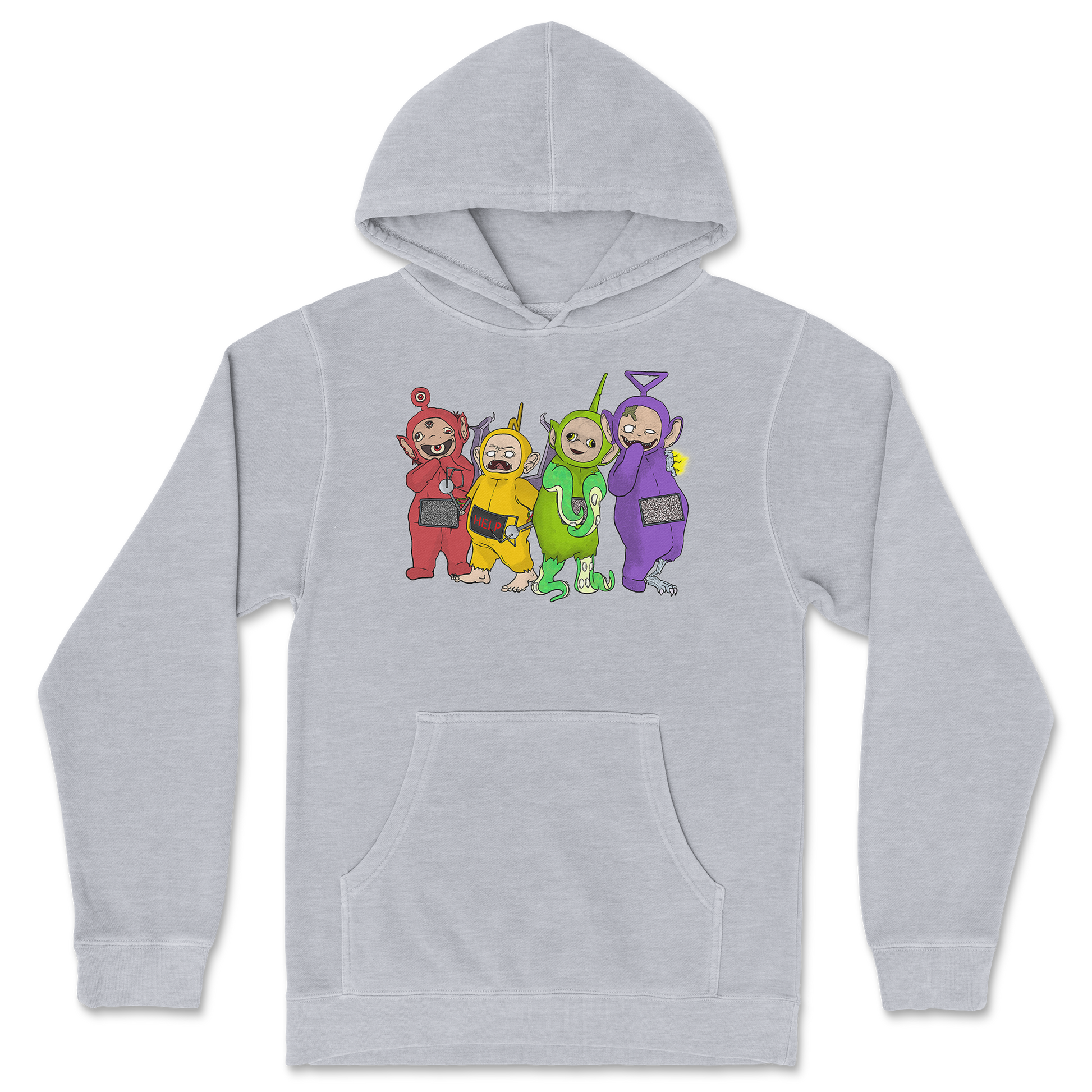 Independent Clothing Co. Hoodie Telatubbies in GreyHeather