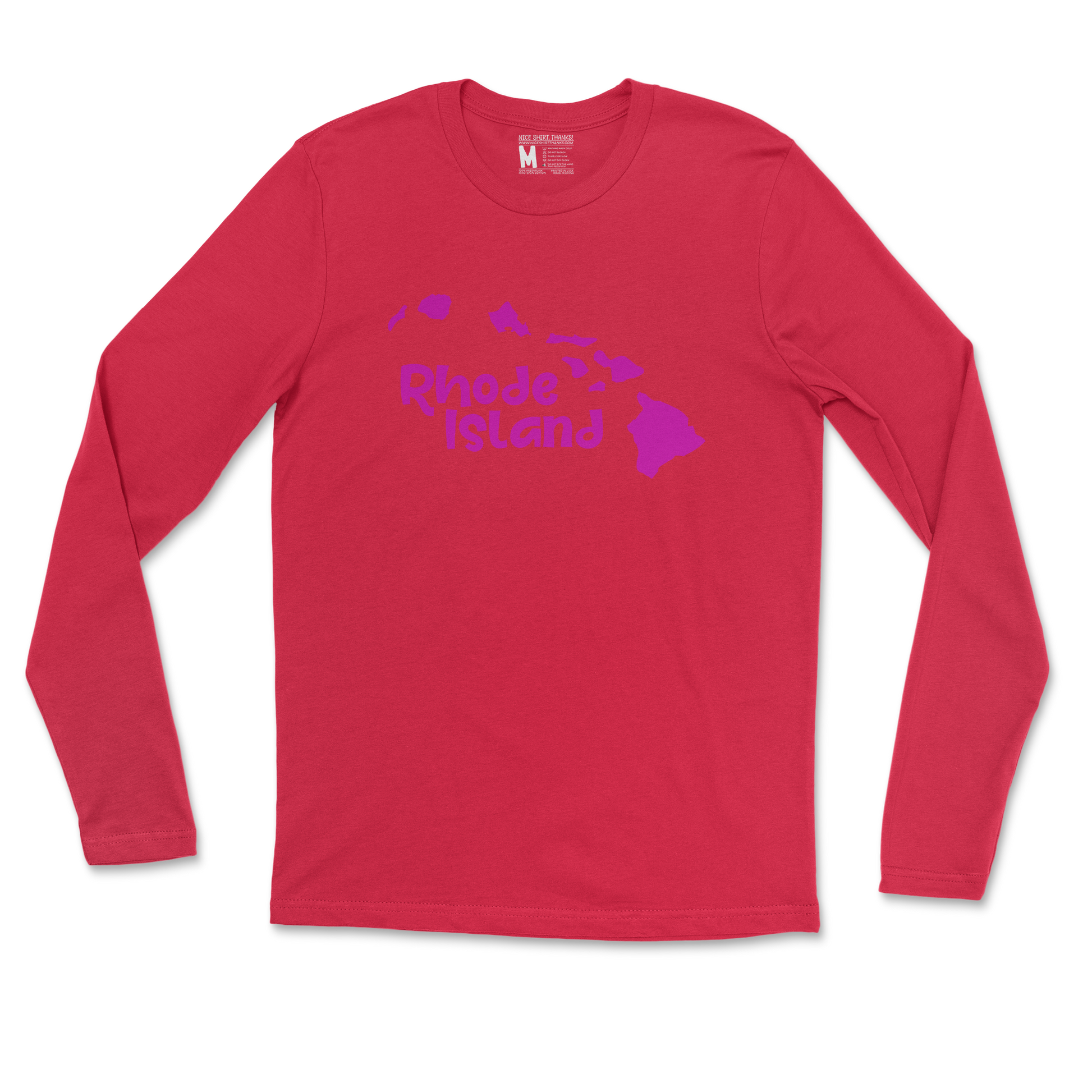 Gildan SoftStyle Long Sleeve Rhode Island in Red