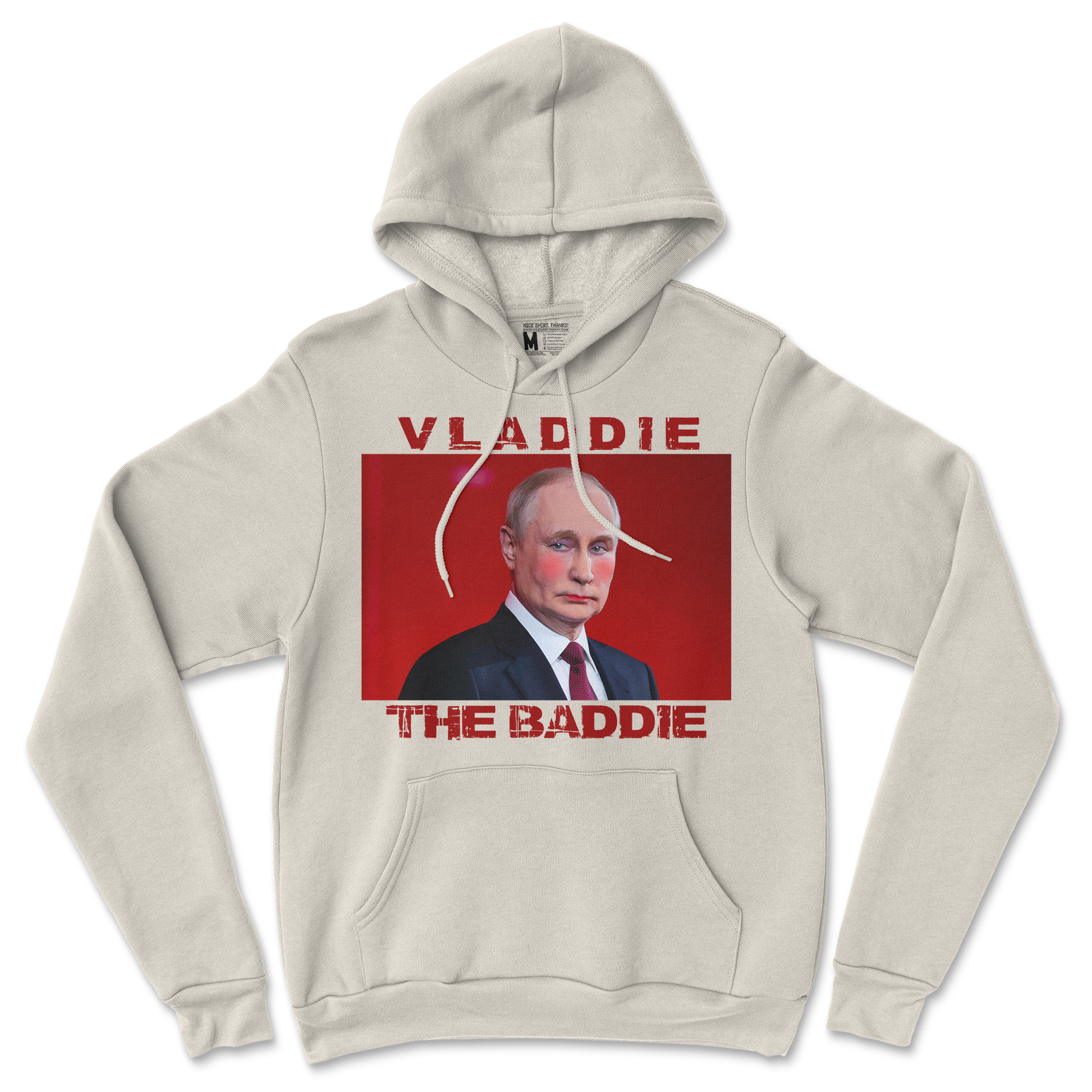 Gildan SoftStyle Hoodie Vladdie The Baddie in Sand