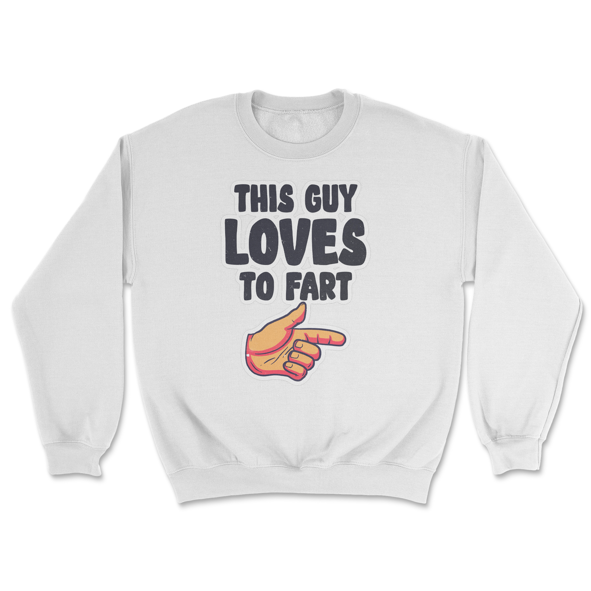 The Nice Shirt Crew Neck Who Farted  in White