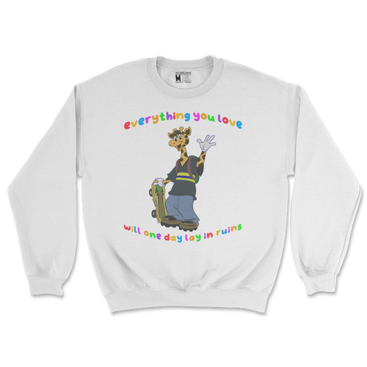 Gildan SoftStyle Crew Neck Jerry the Giraffe in White