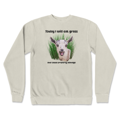 Independent Clothing Co. Crew Neck Crazy Goat  in Bone