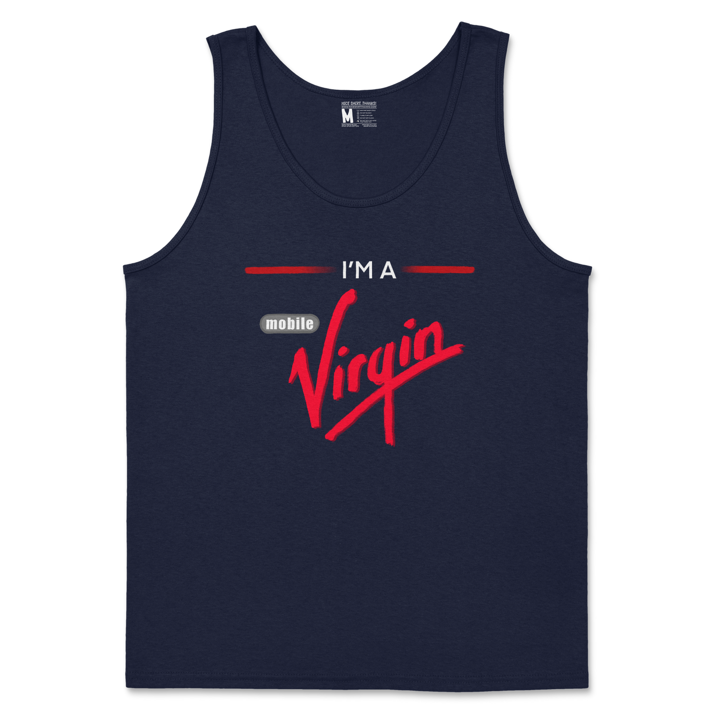 Gildan SoftStyle Tank Top Mobile Virgin in Navy