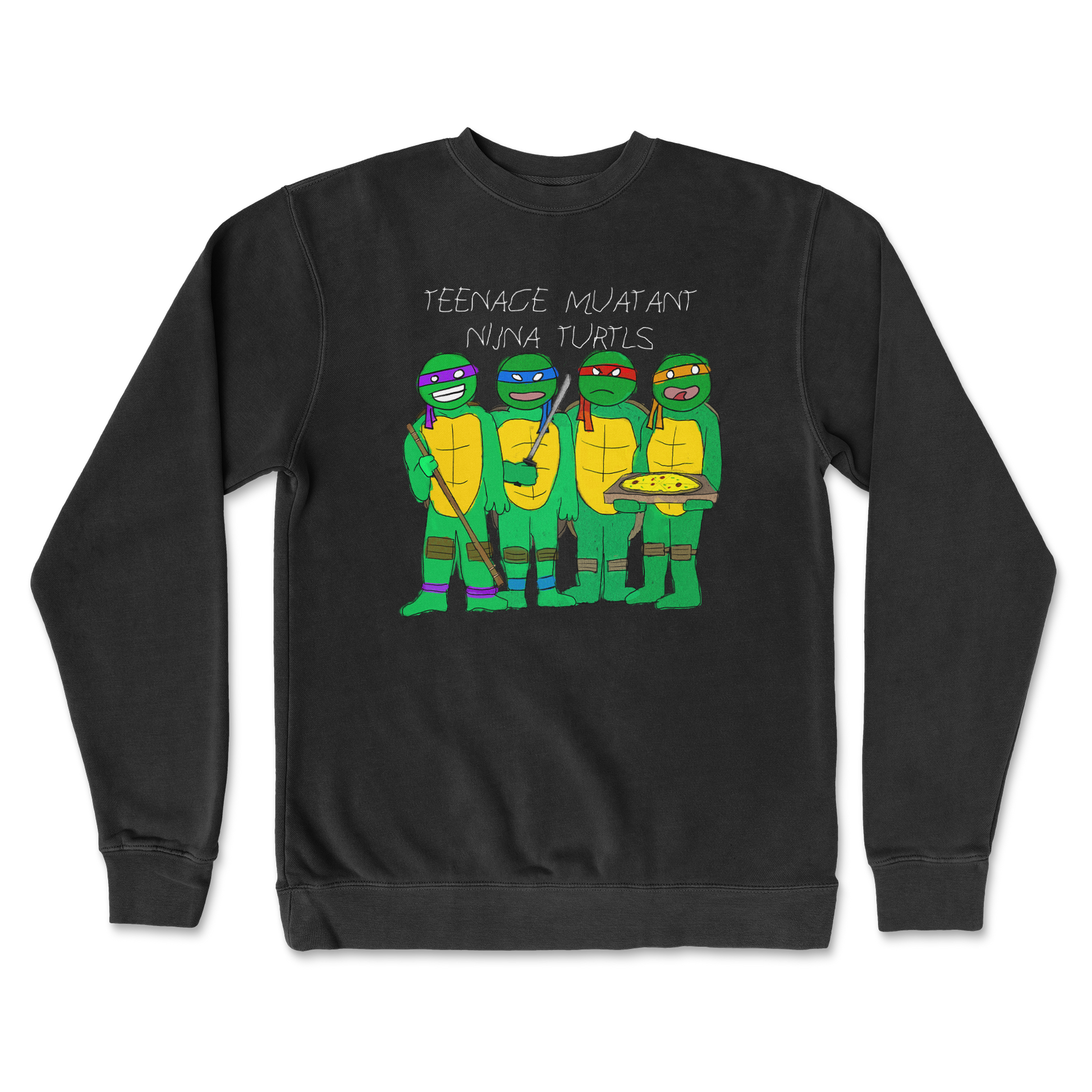 Independent Clothing Co. Crew Neck Ninja Turtles in Black