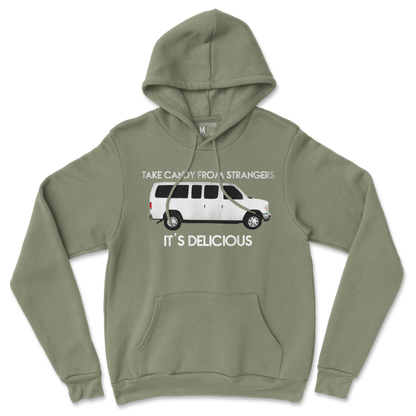 Gildan SoftStyle Hoodie Stranger Danger in Military Green