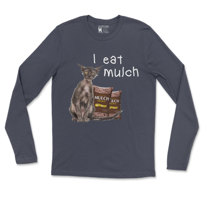 Gildan SoftStyle Long Sleeve I Eat Mulch in Navy