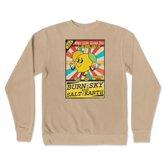 Independent Clothing Co. Crew Neck Life Gives You Lemons in Sandstone