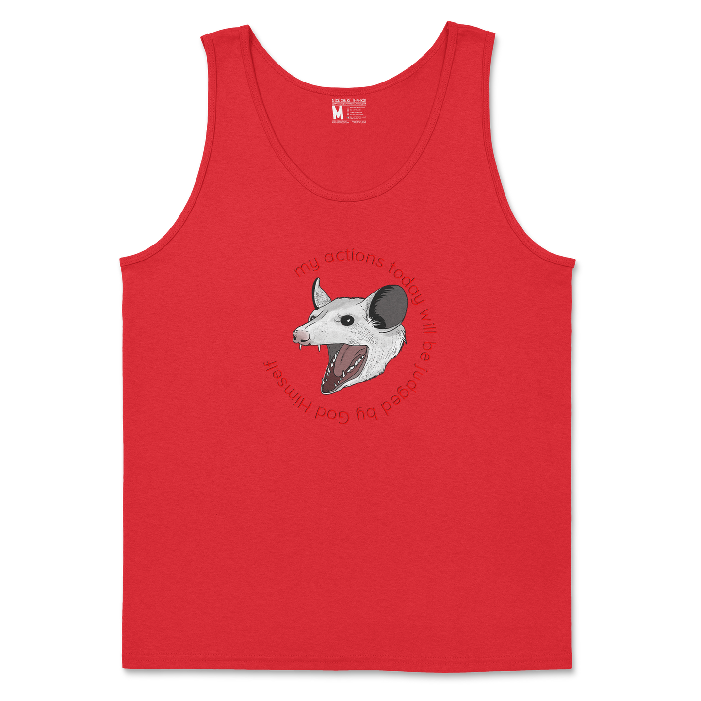 Gildan SoftStyle Tank Top in Red