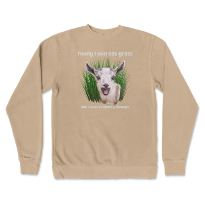 Independent Clothing Co. Crew Neck Crazy Goat  in Sandstone