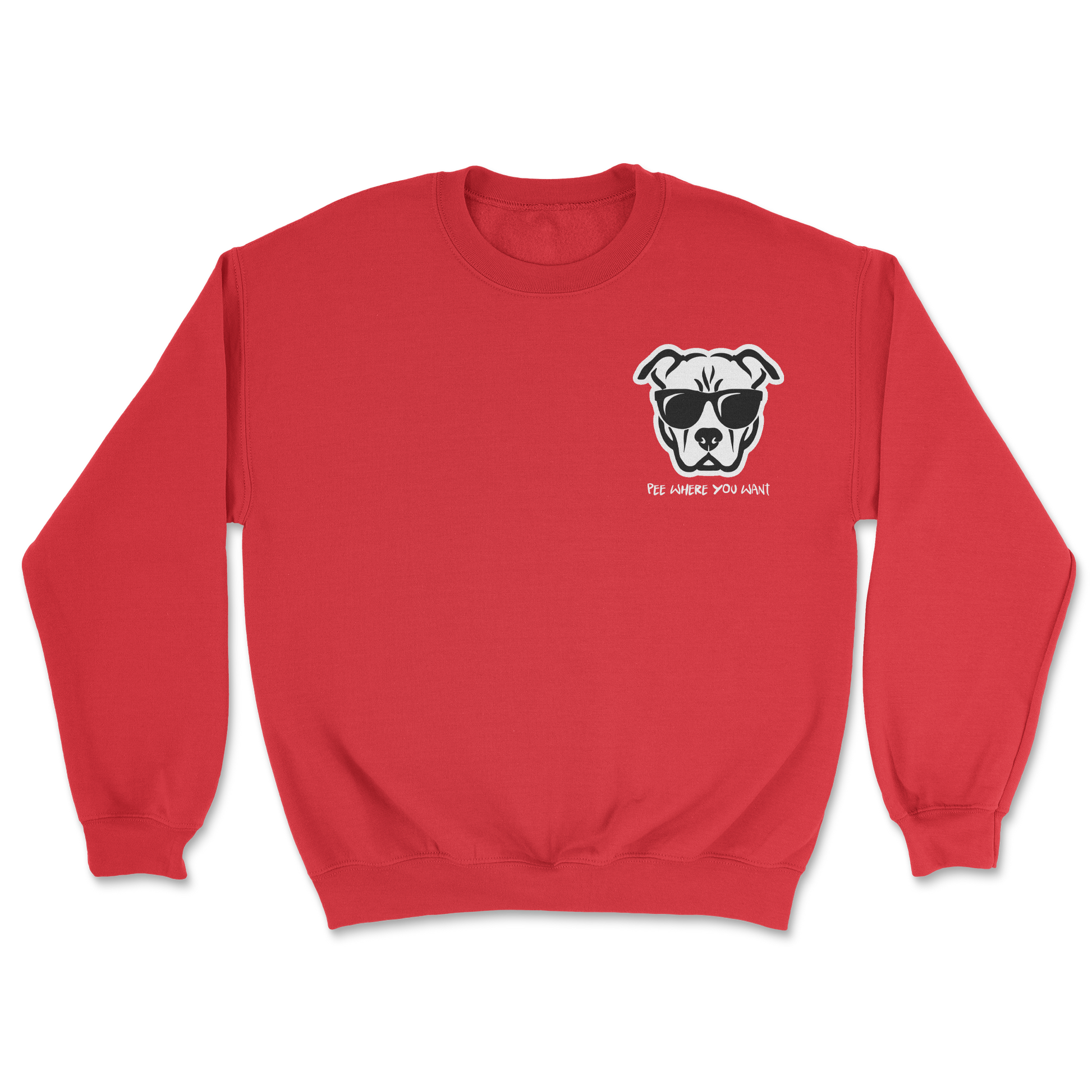 The Nice Shirt Crew Neck Pee Where You Want  in Red