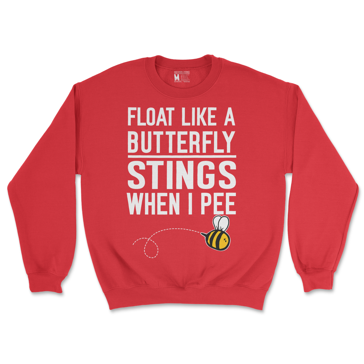 Gildan SoftStyle Crew Neck Stings When I Pee in Red