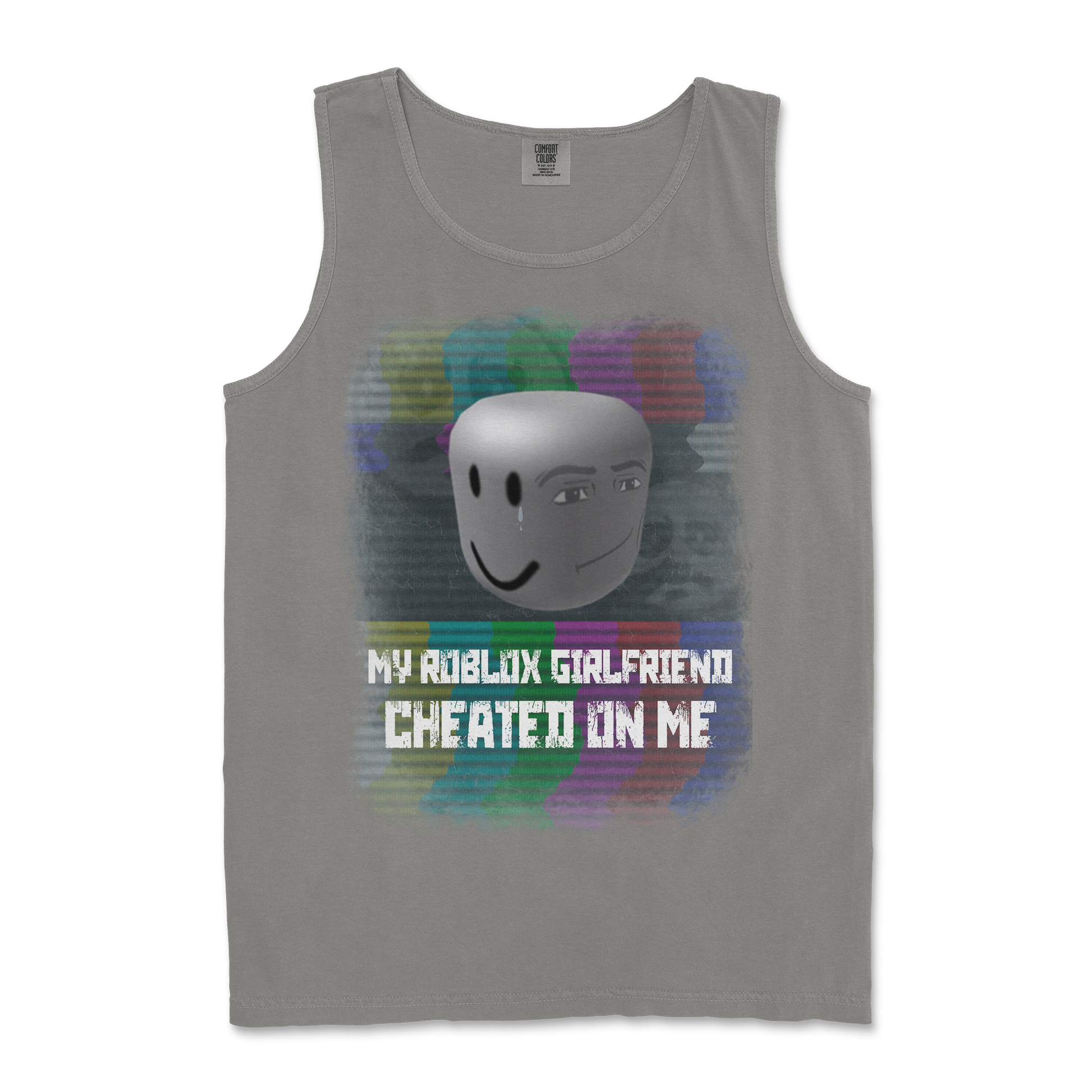 Comfort Colors Tank Top Roblox GF in Grey