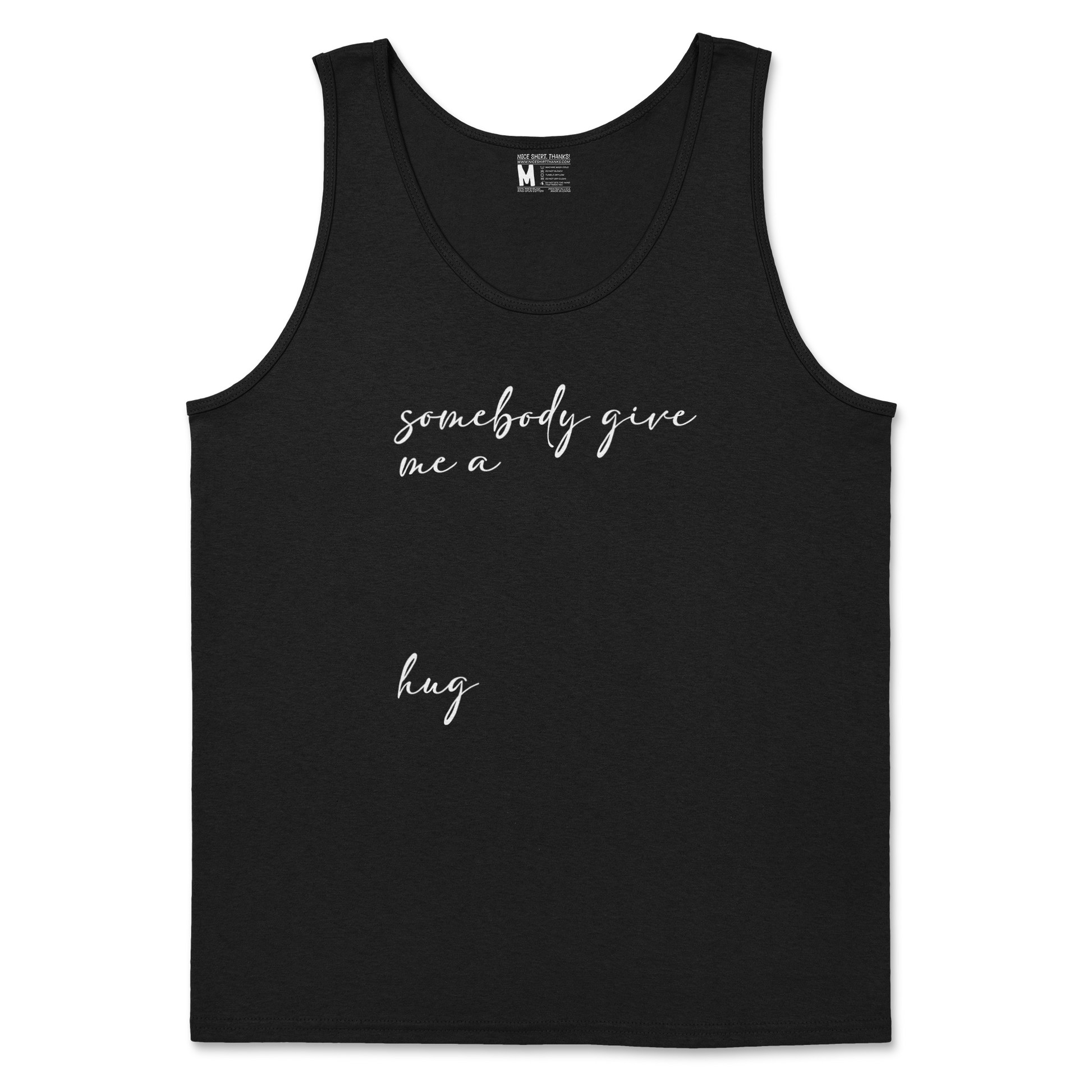 Gildan SoftStyle Tank Top Hug Me in Black