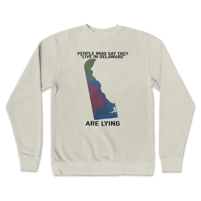 Independent Clothing Co. Crew Neck Delaware Doesnt Exist in Bone