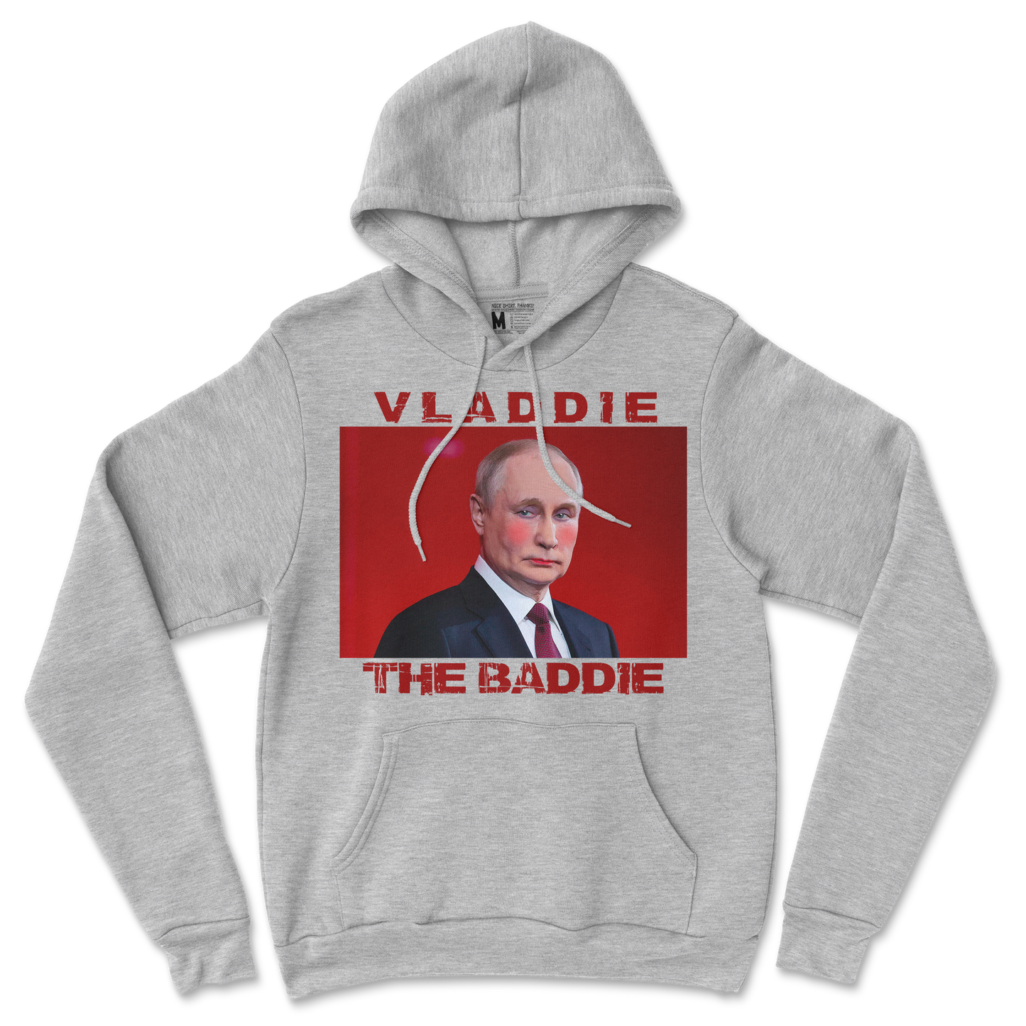 Gildan SoftStyle Hoodie Vladdie The Baddie in Sports Grey