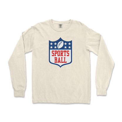 Comfort Colors Long Sleeve Sports Ball in Ivory