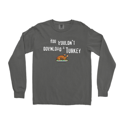 Comfort Colors Long Sleeve Downloadable Turkey  in Pepper