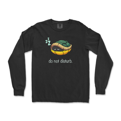 Comfort Colors Long Sleeve Sleepin Turtle in Black