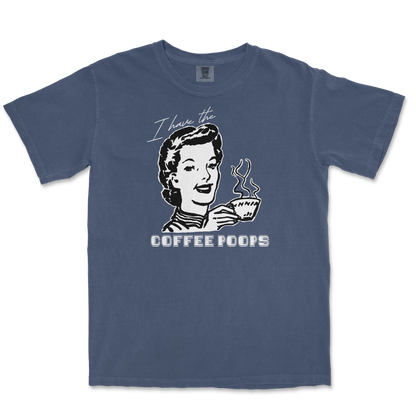 Comfort Colors T-Shirt Coffee Poops  in Midnight