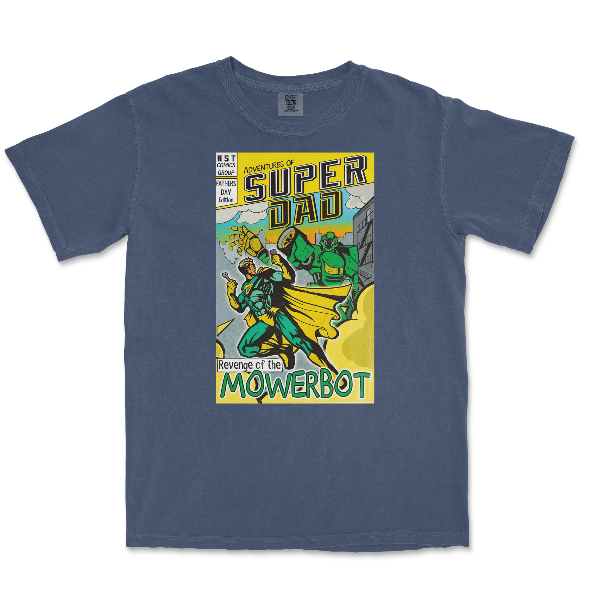 Comfort Colors T-Shirt Super Dad in Midnight