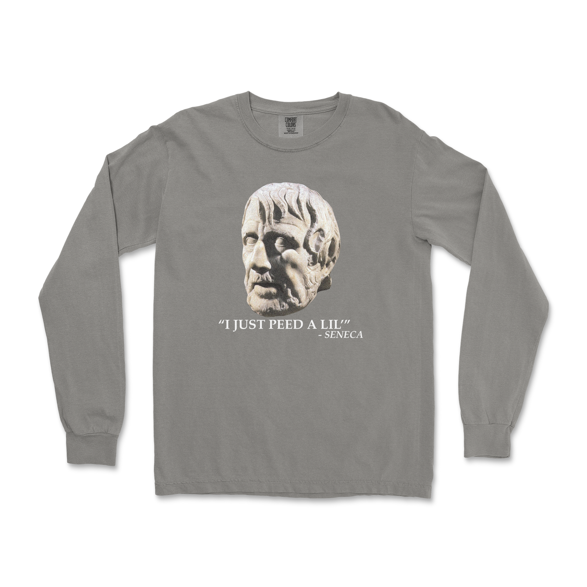 Comfort Colors Long Sleeve Seneca Pee in Grey