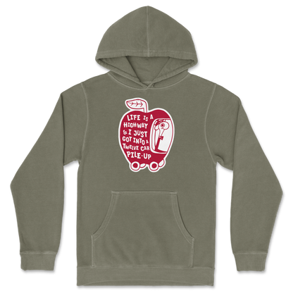 Independent Clothing Co. Hoodie Life Is A Highway  in Olive