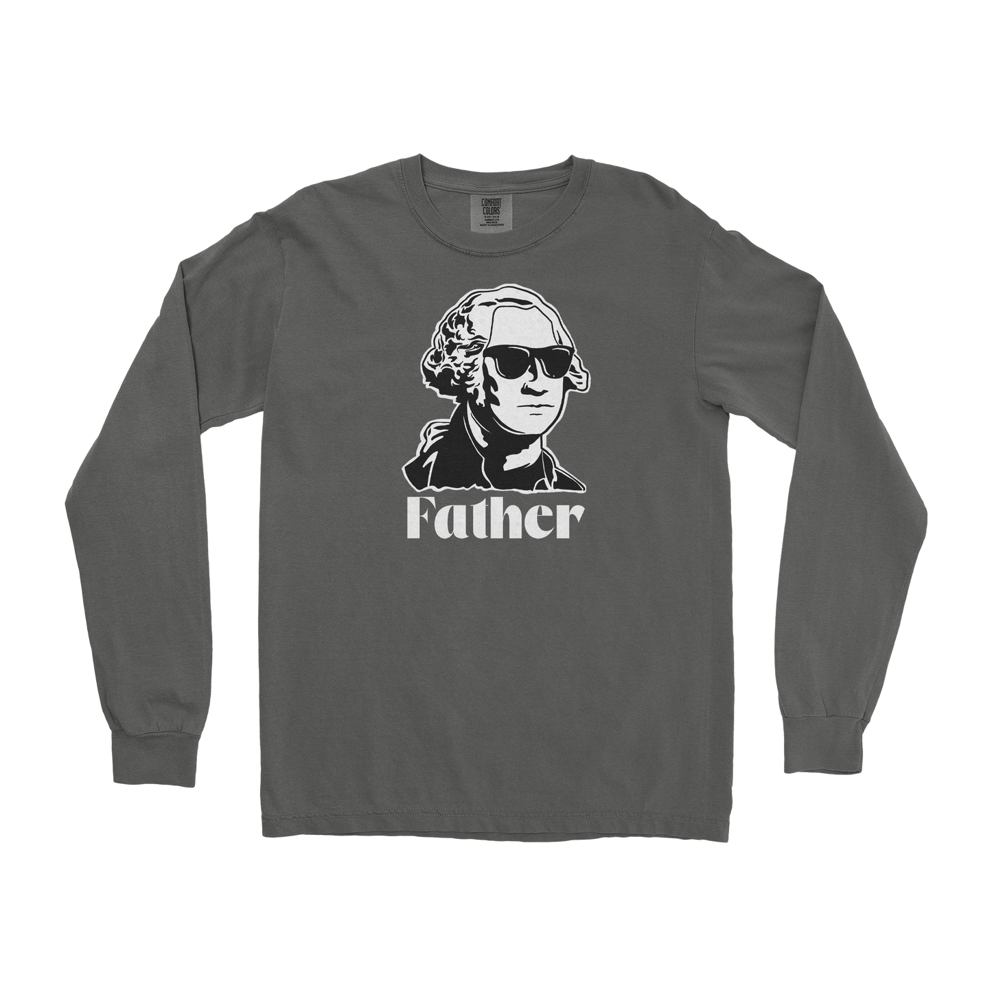 Comfort Colors Long Sleeve Father  in Pepper