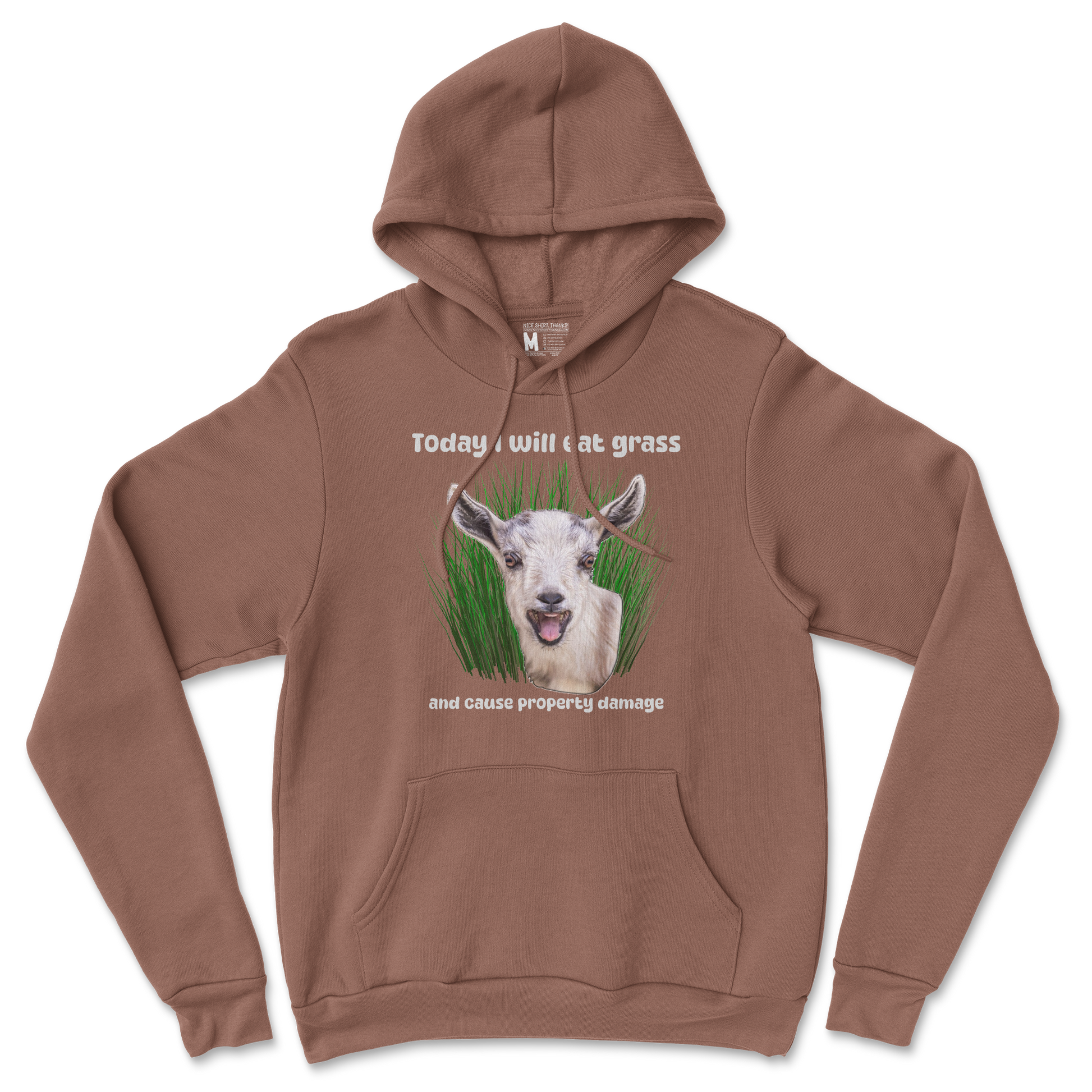 Gildan SoftStyle Hoodie Crazy Goat  in Cocoa