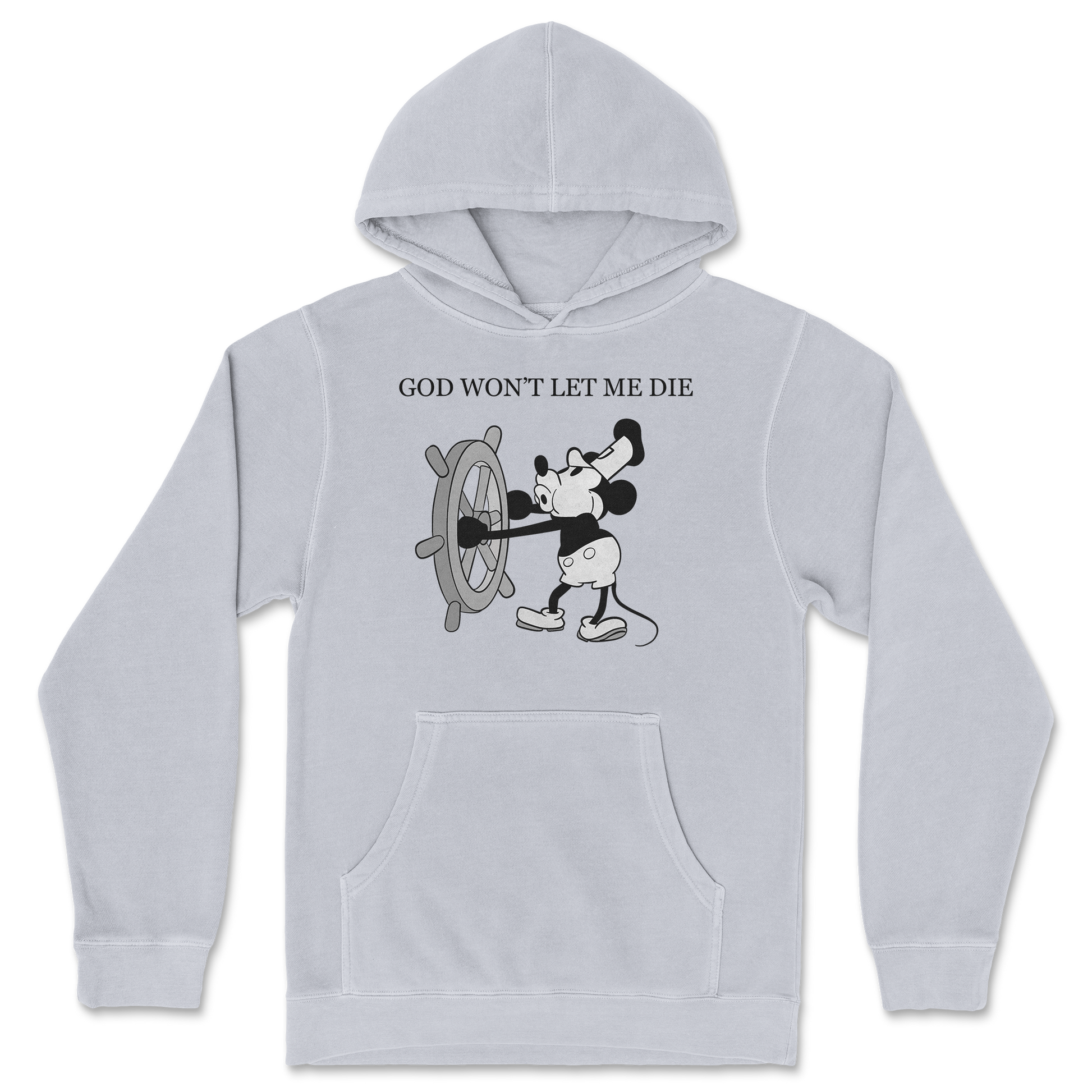 Independent Clothing Co. Hoodie God Wont Let Me Die in GreyHeather