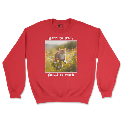 Gildan SoftStyle Crew Neck Born to Frolic  in Red