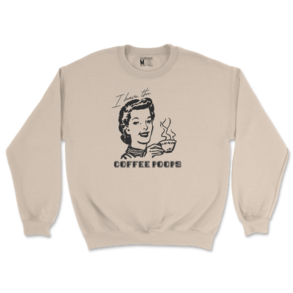 Gildan SoftStyle Crew Neck Coffee Poops  in Sand