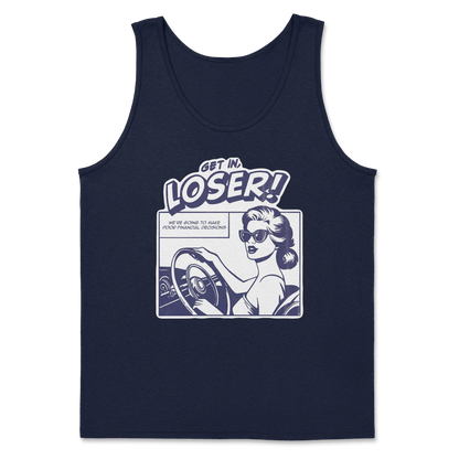 The Nice Shirt Tank Top Get In Loser  in Navy