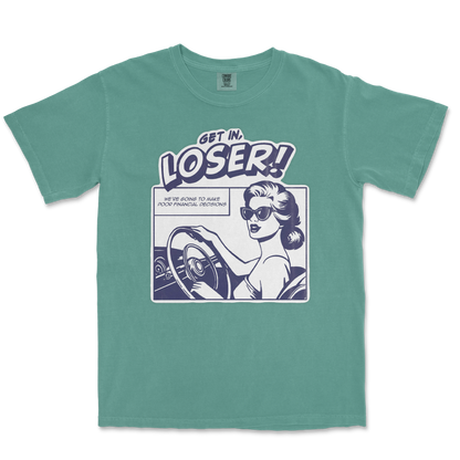 Comfort Colors T-Shirt Get In Loser  in Light-Green