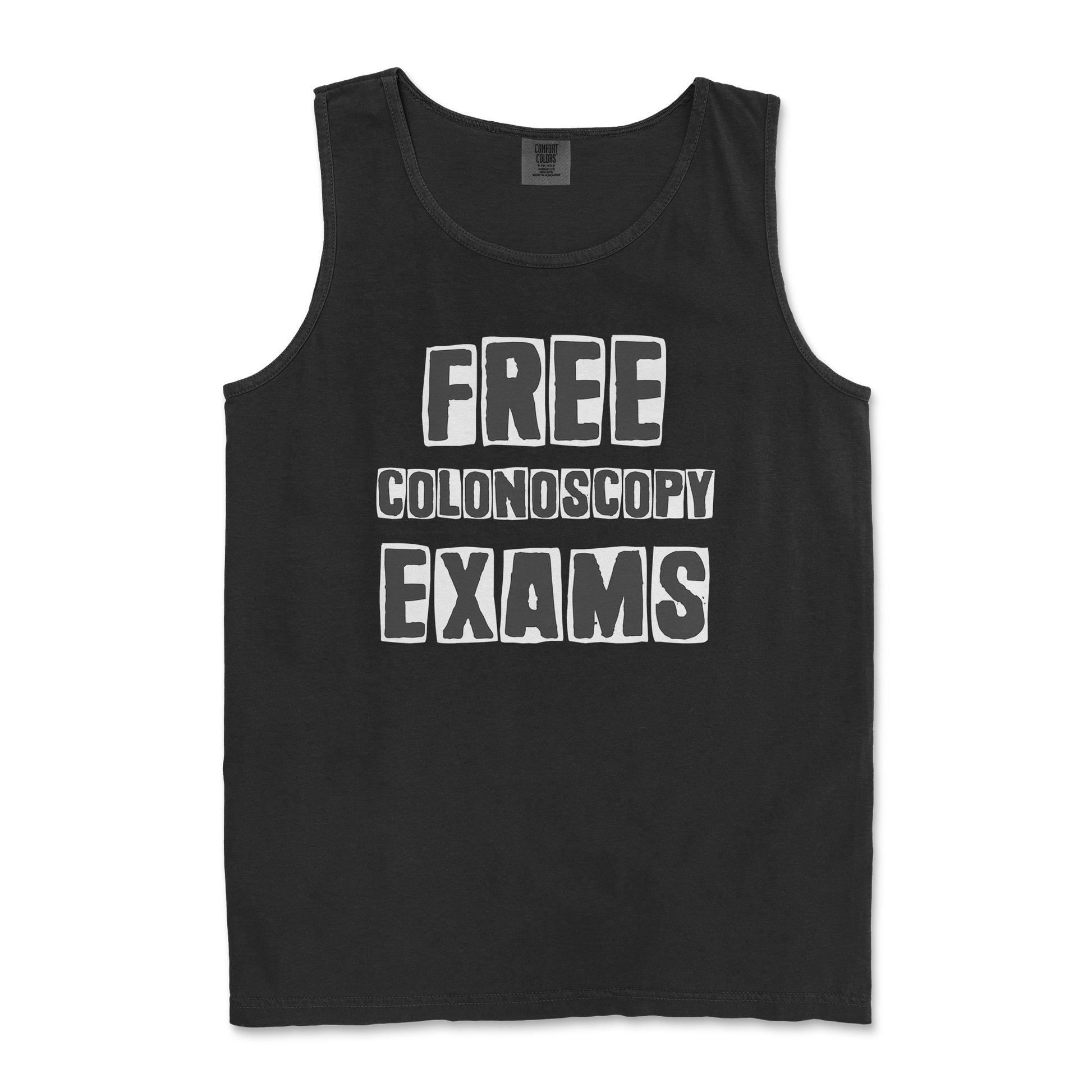 Comfort Colors Tank Top Free Colonoscopy Exams in Black