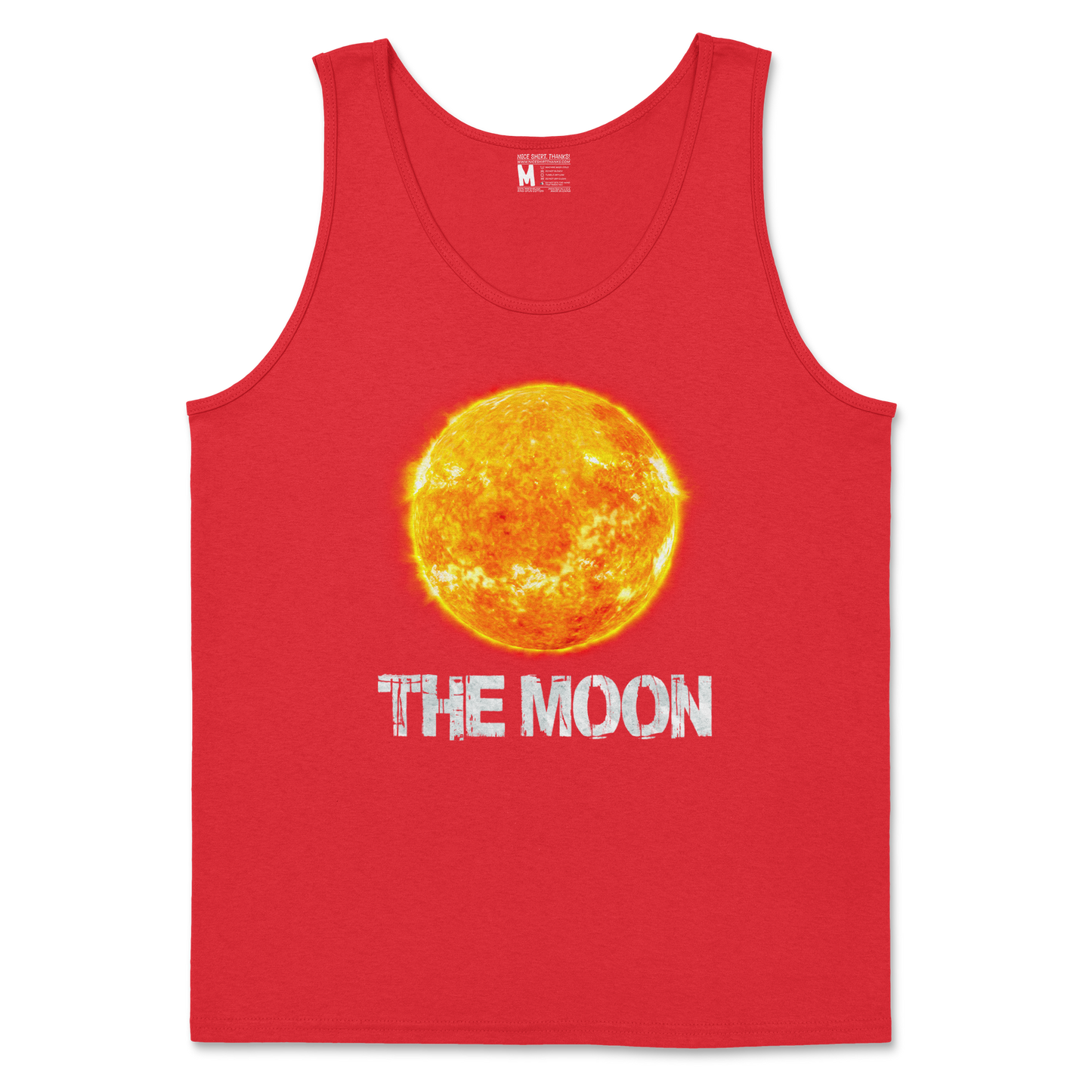 Heavy Blend Tank Top the moon in Red